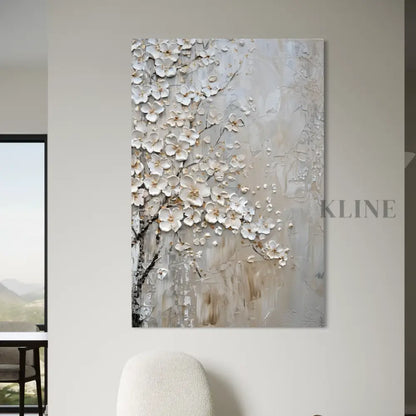 Ivory Petal Relief - Hand Painting