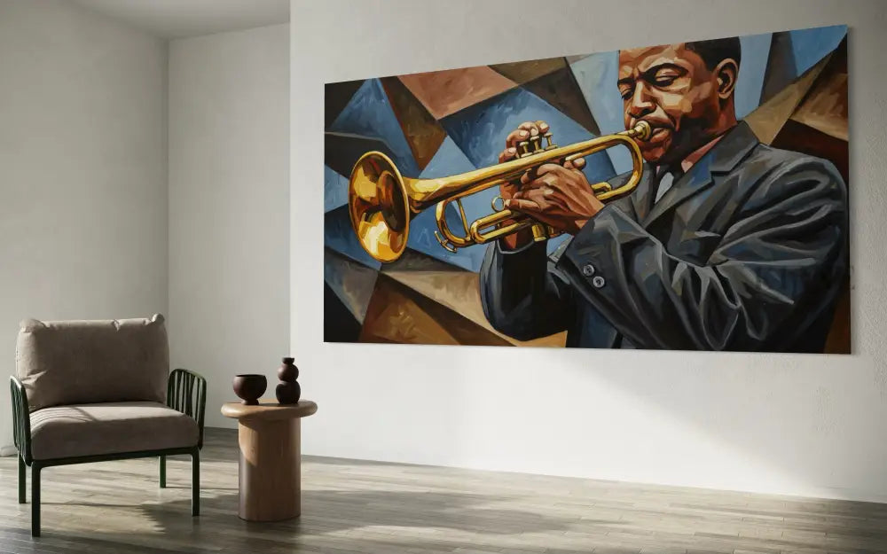 Jazz Echoes - Hand Painting Art mural de salon