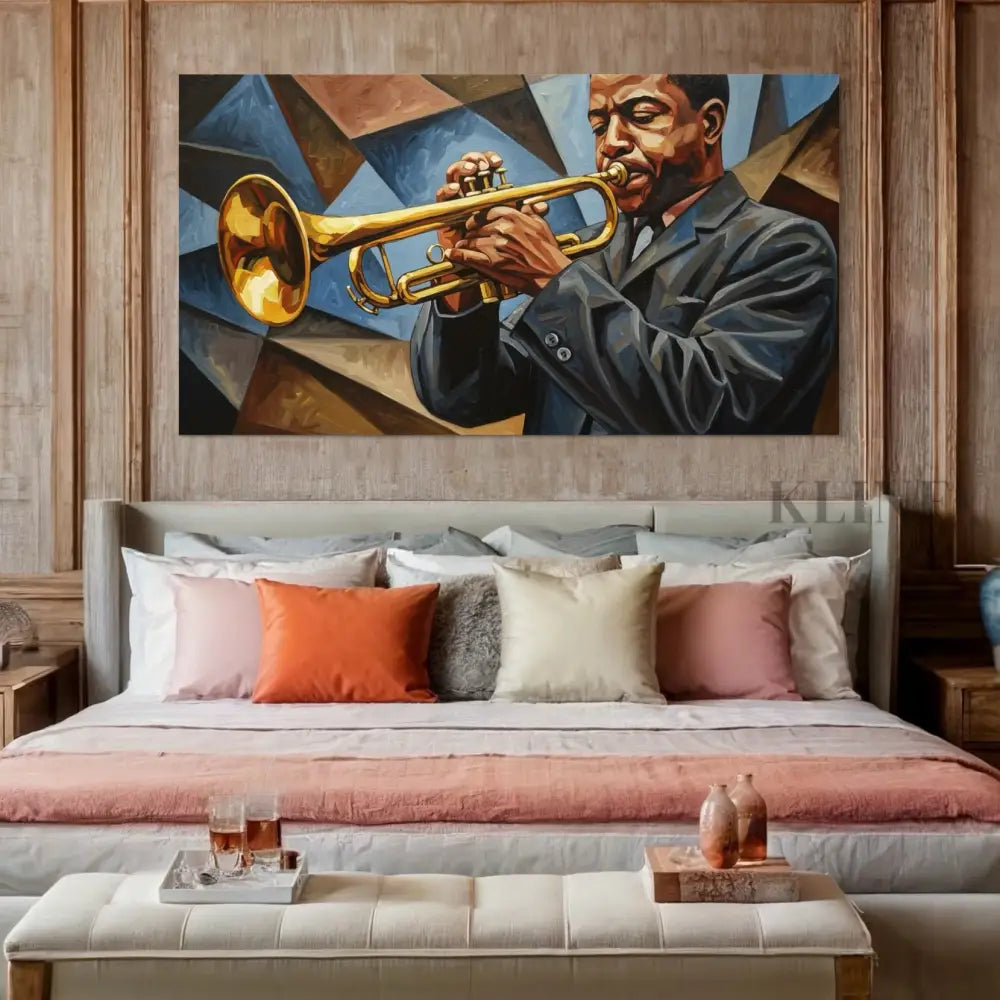 Jazz Echoes - Hand Painting Art mural de salon
