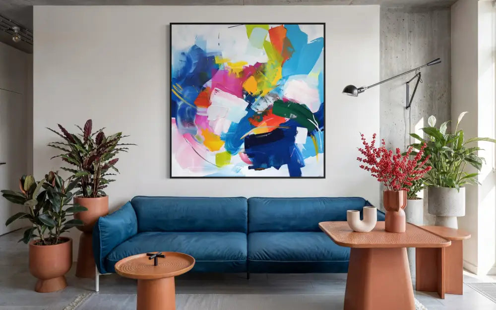 Joyful Color Field - Hand Painting