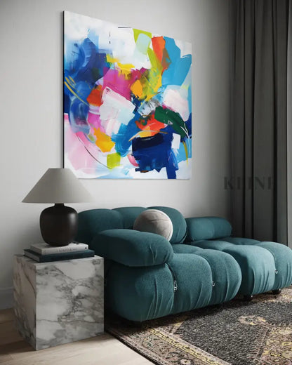 Joyful Color Field - Hand Painting