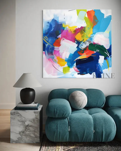 Joyful Color Field - Hand Painting