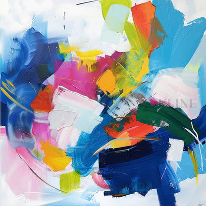 Joyful Color Field - Hand Painting