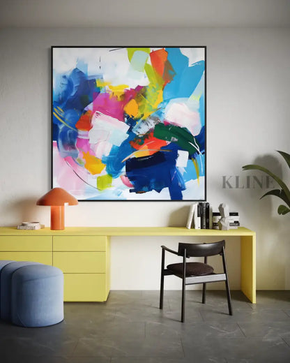 Joyful Color Field - Hand Painting