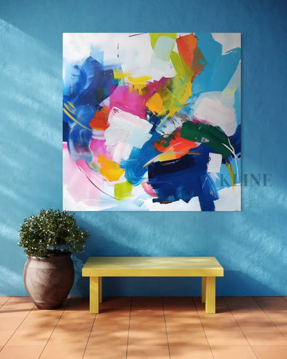 Joyful Color Field - Hand Painting