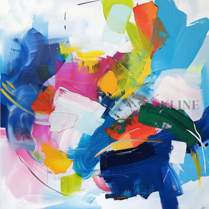 Joyful Color Field - Hand Painting