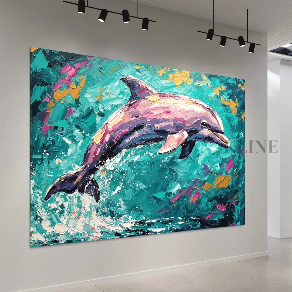 Joyful Leap in Gold - Hand Painting