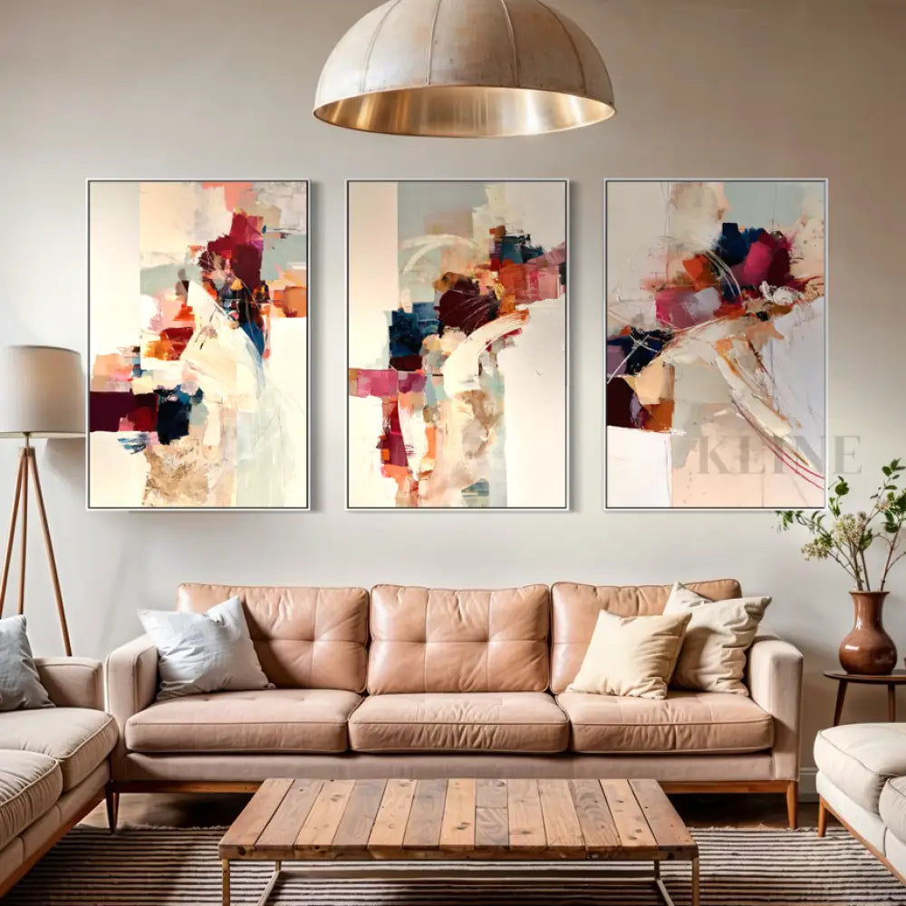 Kinetic Harmony Triptych - Hand Painting オリジナル絵画の販売