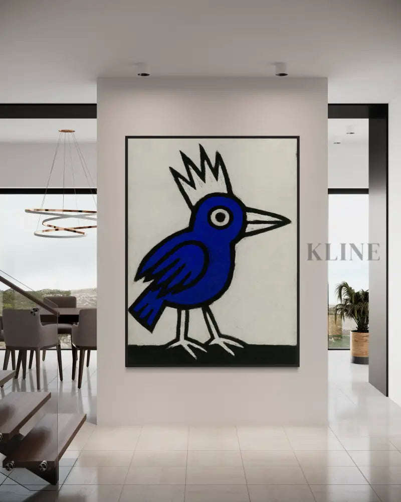 King Bird 03 - Hand Painting Vertical Wall Art & Paintings