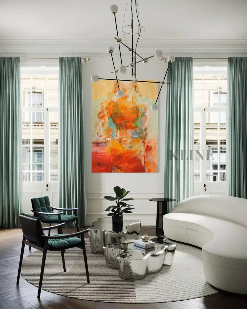 La Mujer - Hand Painting Lounge-Wandkunst