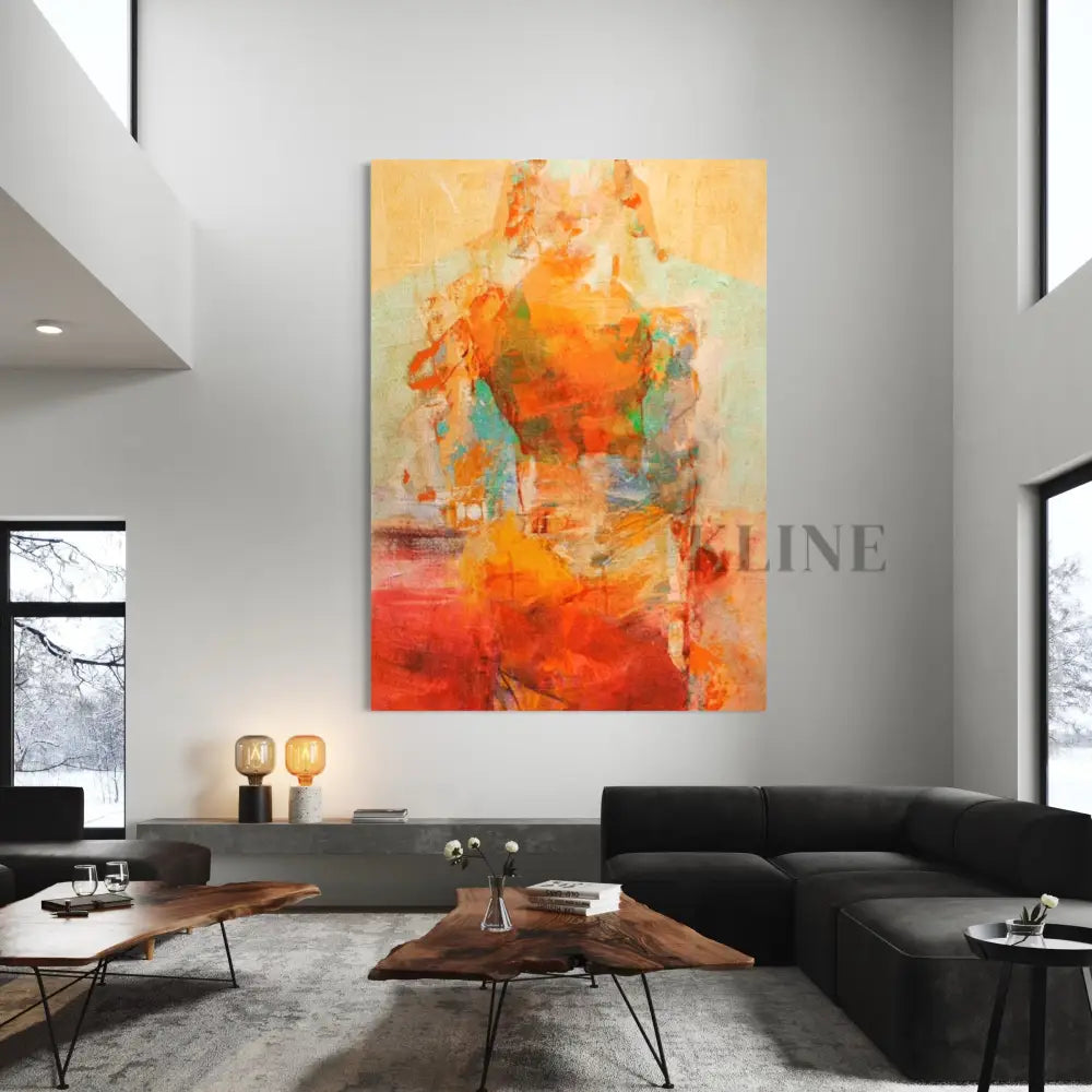 La Mujer - Hand Painting Lounge-Wandkunst