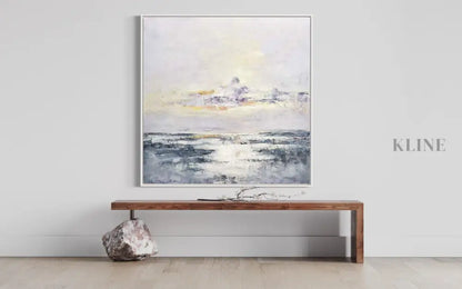 Lake and Plain Brighten - Hand Painting