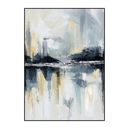 Lake Side Abstract Art - Hand Painting