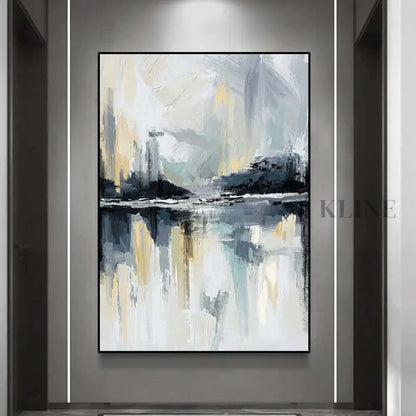 Lake Side Abstract Art - Hand Painting