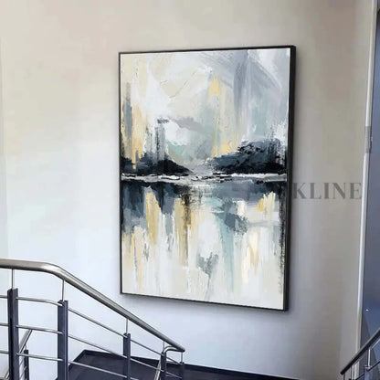 Lake Side Abstract Art - Hand Painting