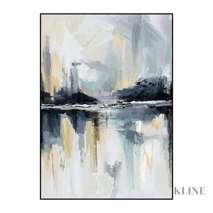 Lake Side Abstract Art - Hand Painting