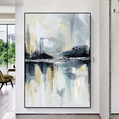 Lake Side Abstract Art - Hand Painting