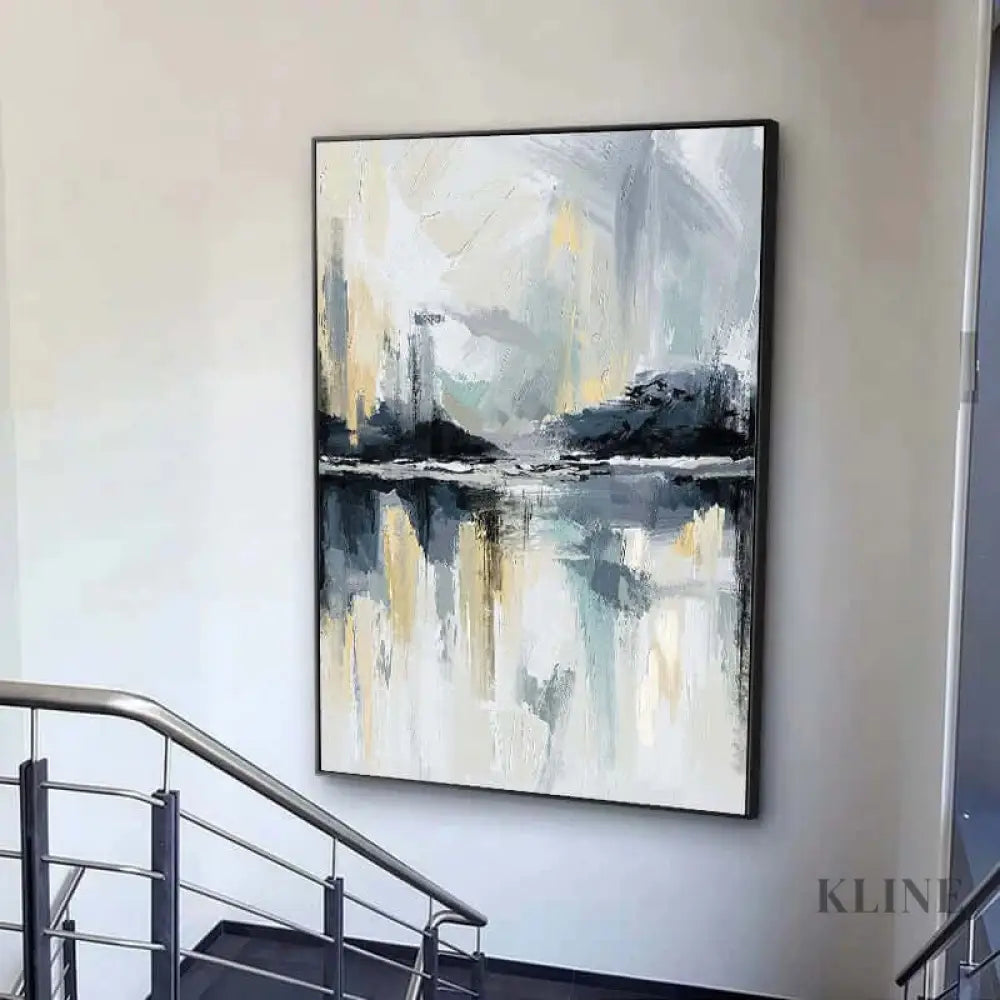 Lake Side Abstract Art - Hand Painting 