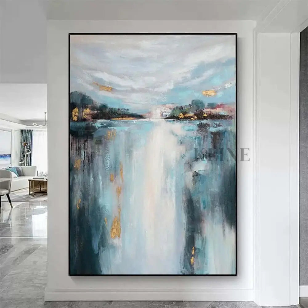 Lake Side Luxurious Wall Art - Hand Painting Dining Room Wall Art