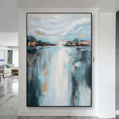 Lake Side Luxurious Wall Art - Hand Painting