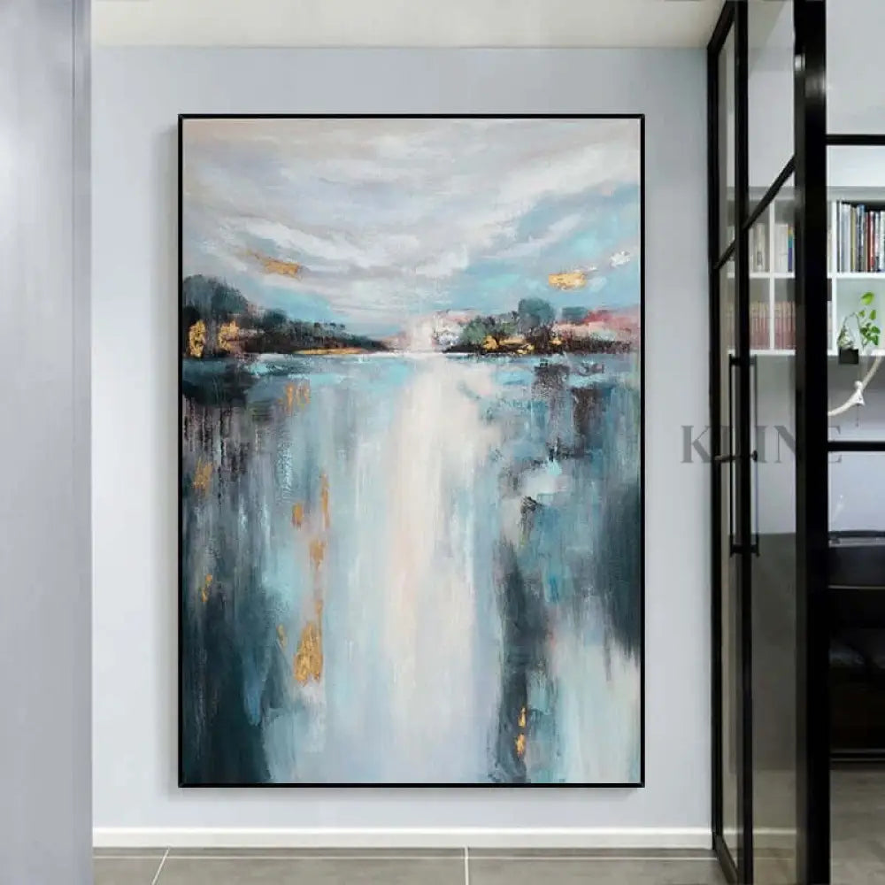 Lake Side Luxurious Wall Art - Hand Painting Pinturas de la naturaleza