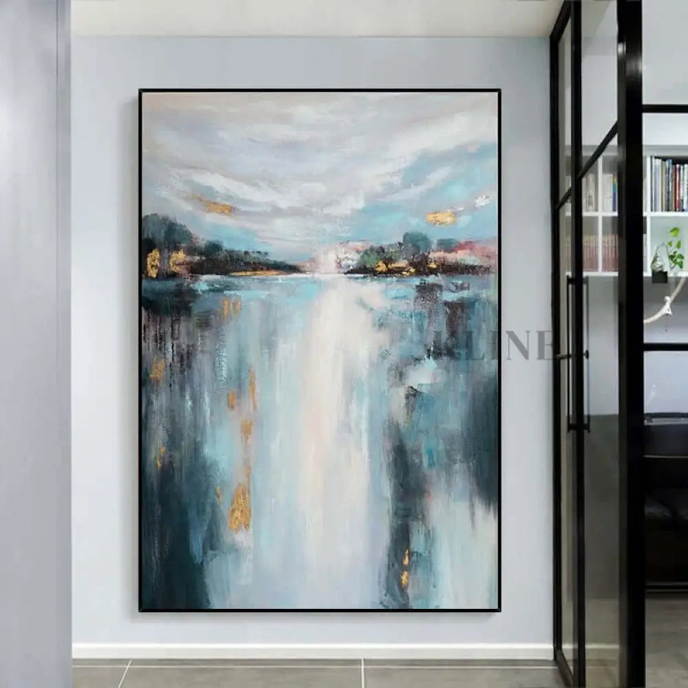 Lake Side Luxurious Wall Art - Hand Painting Dining Room Wall Art