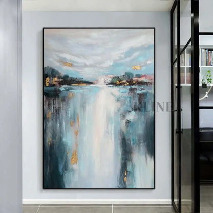 Lake Side Luxurious Wall Art - Hand Painting