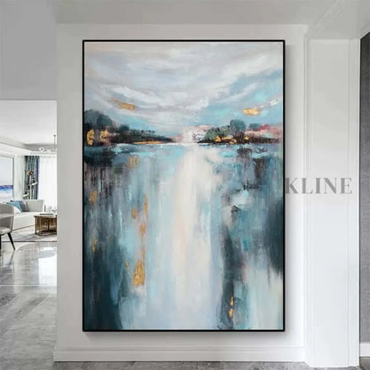 Lake Side Luxurious Wall Art - Hand Painting