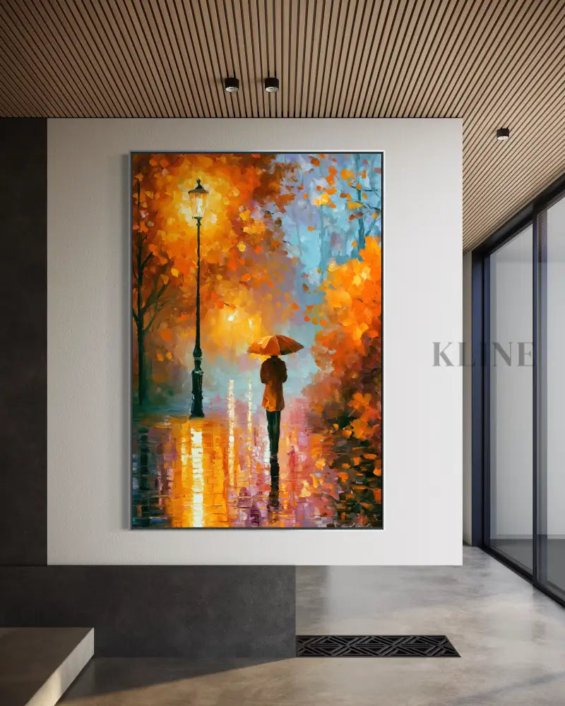 Lantern Walk in Autumn - Hand Painting