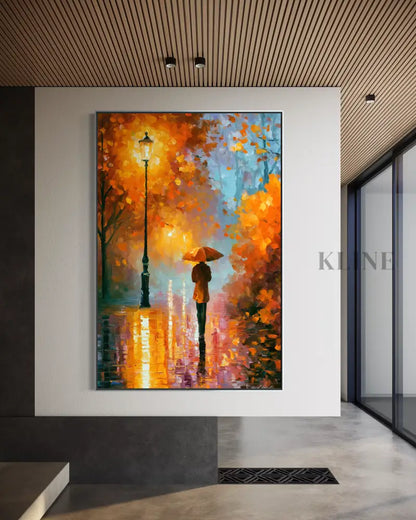 Lantern Walk in Autumn - Hand Painting