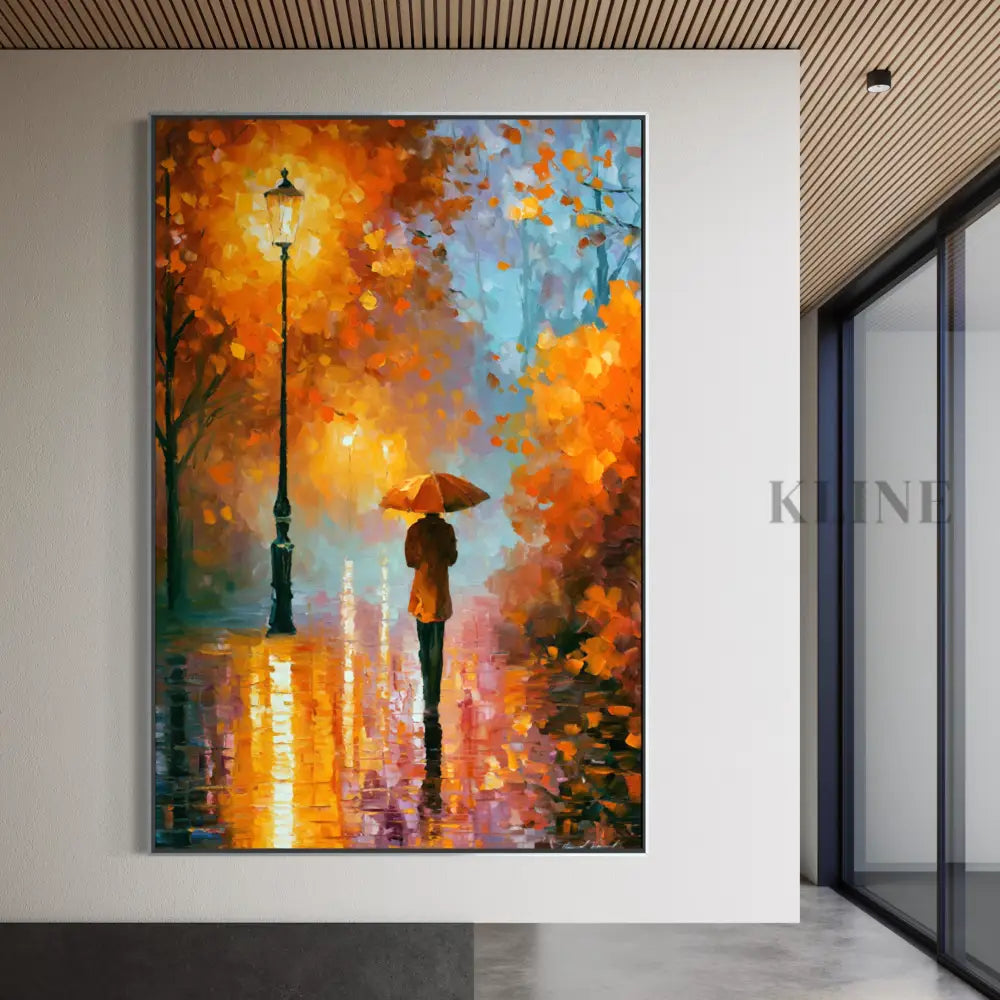Lantern Walk in Autumn - Hand Painting