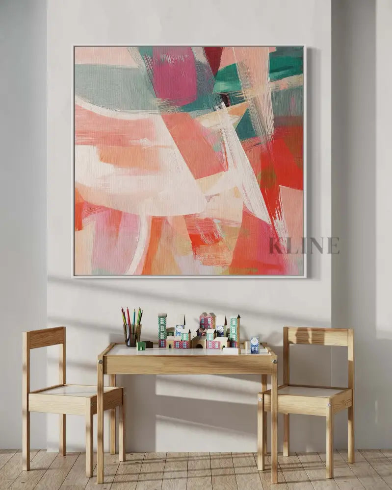 Lathing 01 - Hand Painting Wandkunst für das Esszimmer