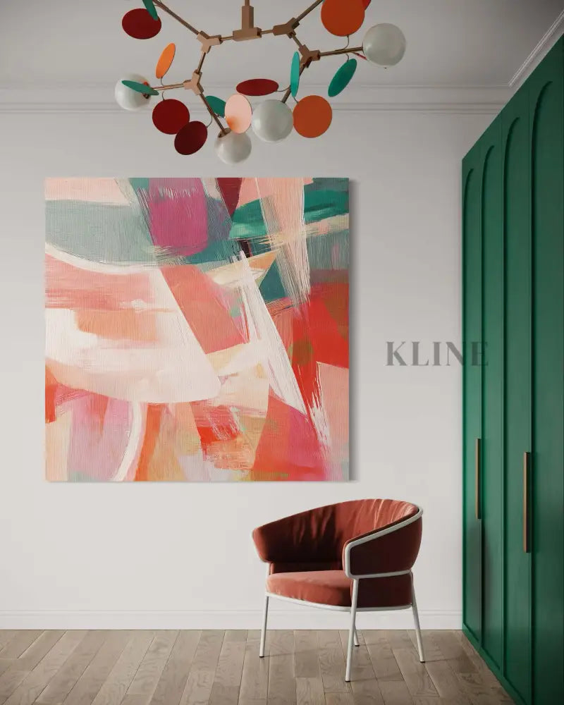 Lathing 01 - Hand Painting Wandkunst für das Esszimmer