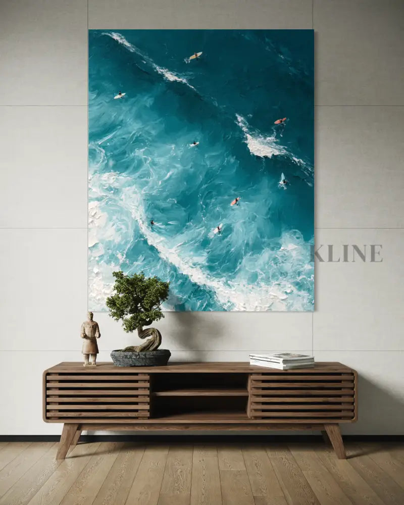 Les Baigneurs - Hand Painting Vertical Wall Art & Paintings