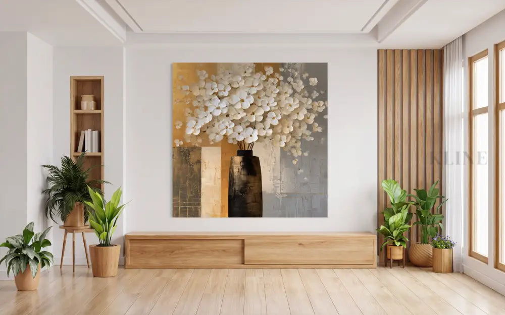 Les Fleurs Blanches - Hand Painting