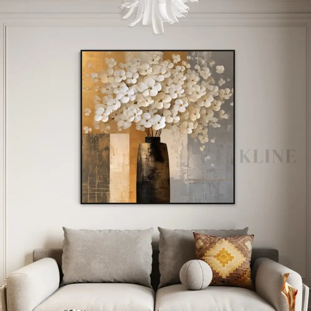 Les Fleurs Blanches - Hand Painting