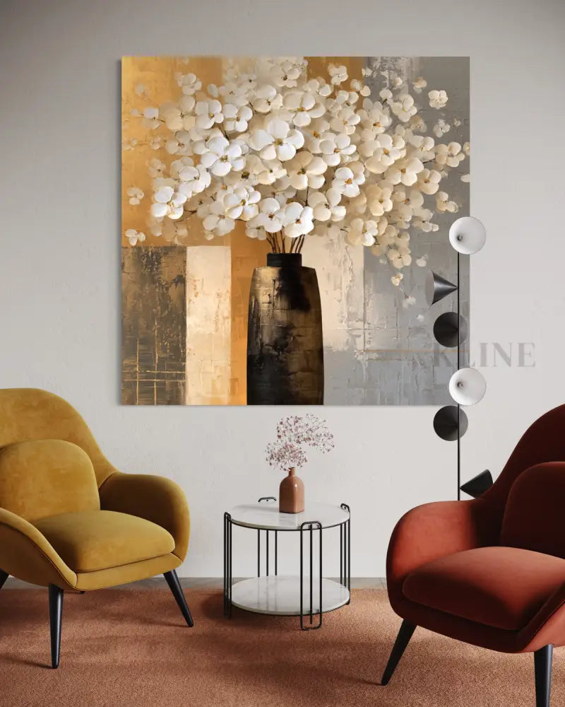 Les Fleurs Blanches - Hand Painting