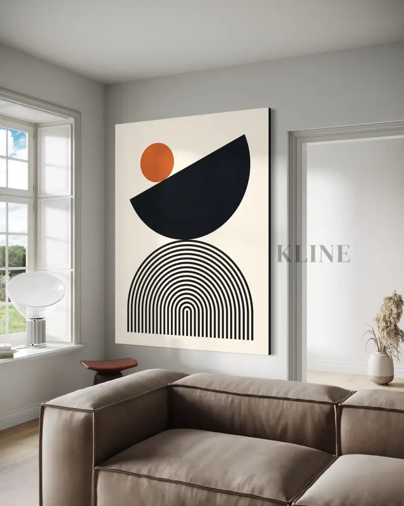 Lines and Circles 2 - Hand Painting Large Wall Art