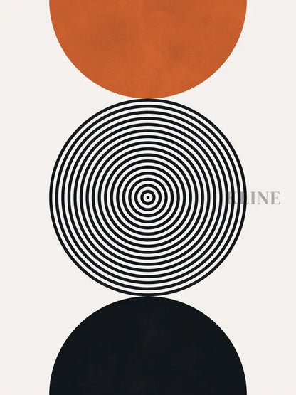Lines and Circles Triptych - Hand Painting
