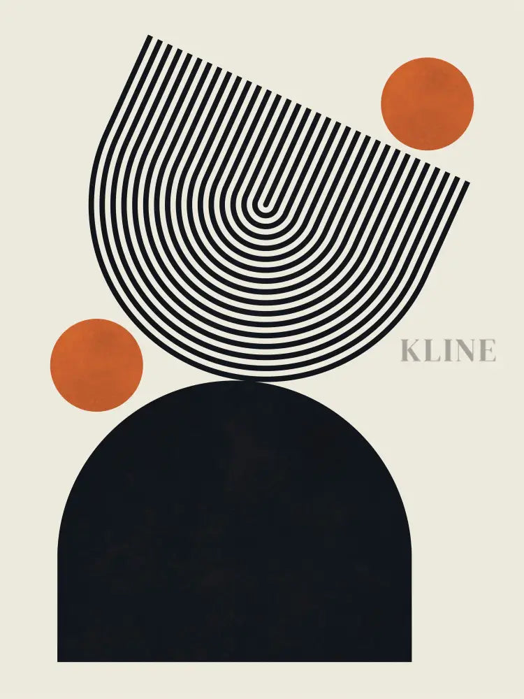 Lines and Circles Triptych - Hand Painting Minimalistische Malerei
