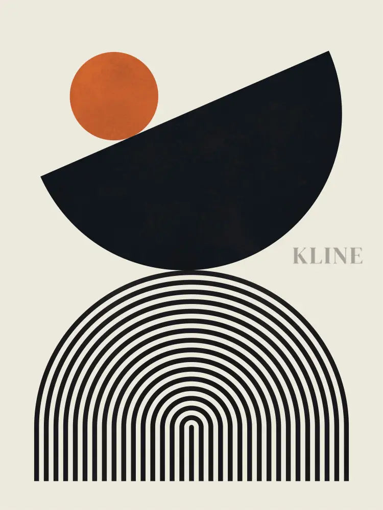 Lines and Circles Triptych - Hand Painting Minimalistische Malerei