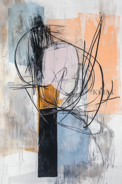 Lines and Forms Triptych - Hand Painting