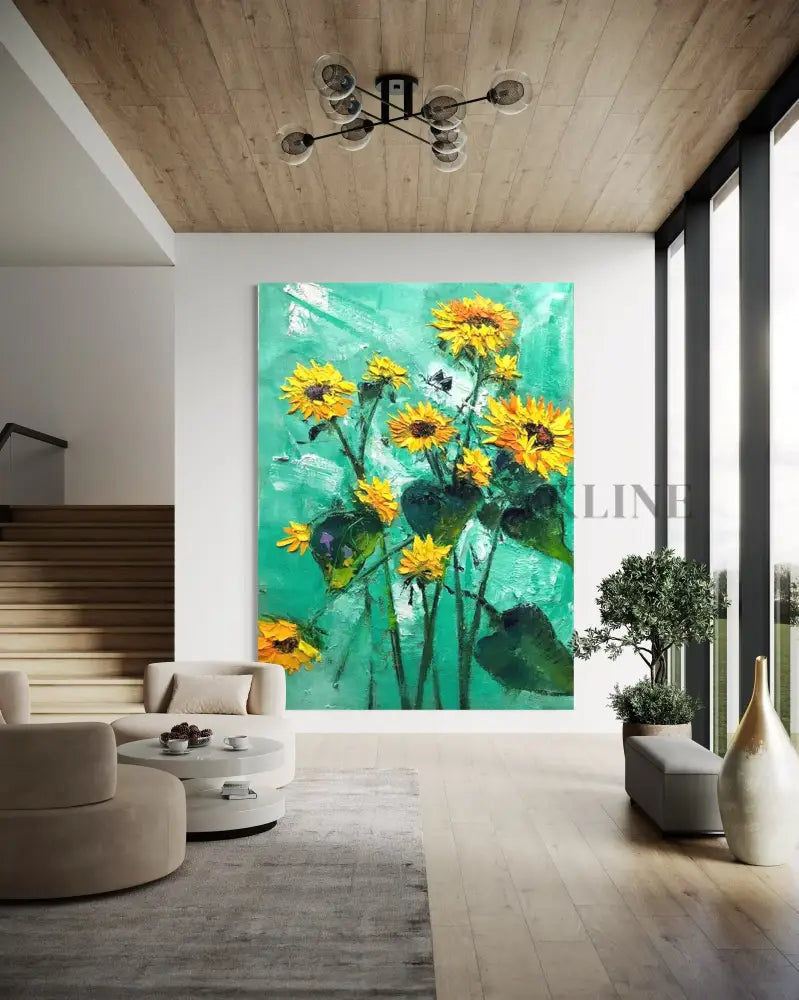 Lush Sunflare - Hand Painting