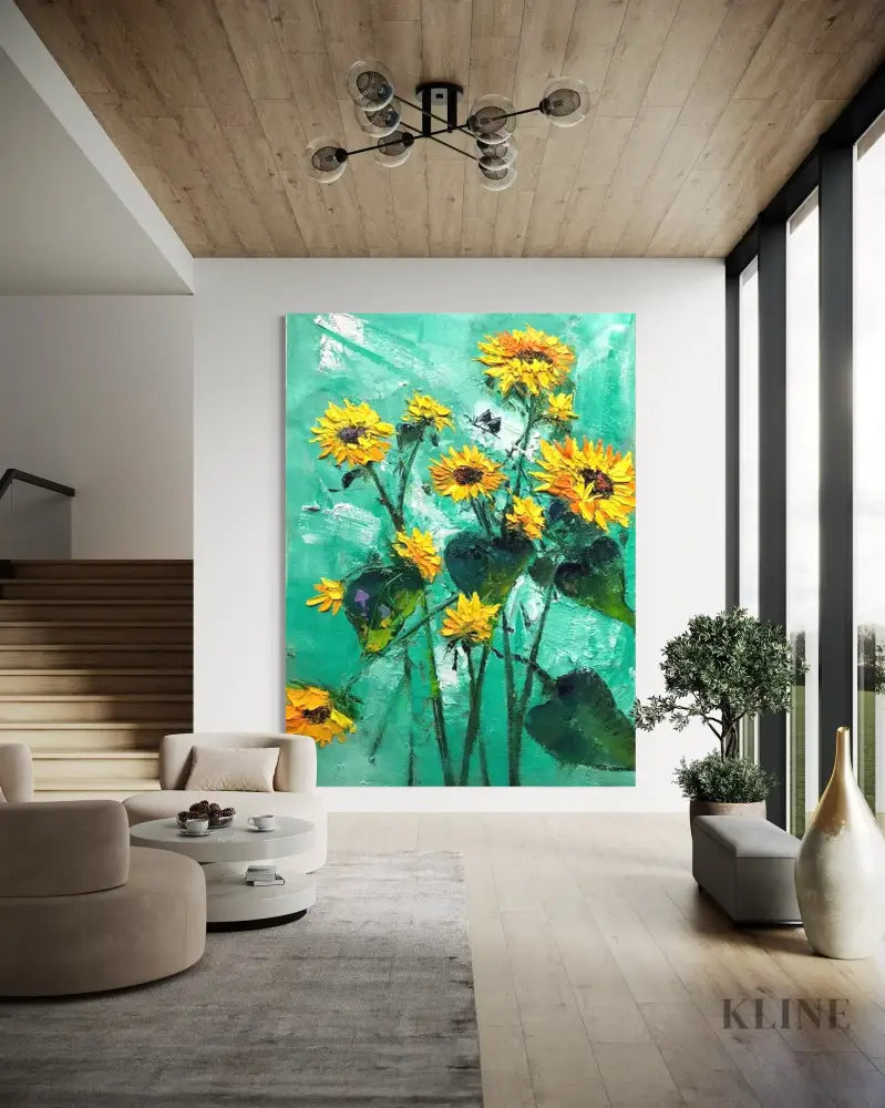 Lush Sunflare - Hand Painting 