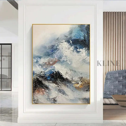 Luxurious Blue Mysterious Painting - Hand Painting
