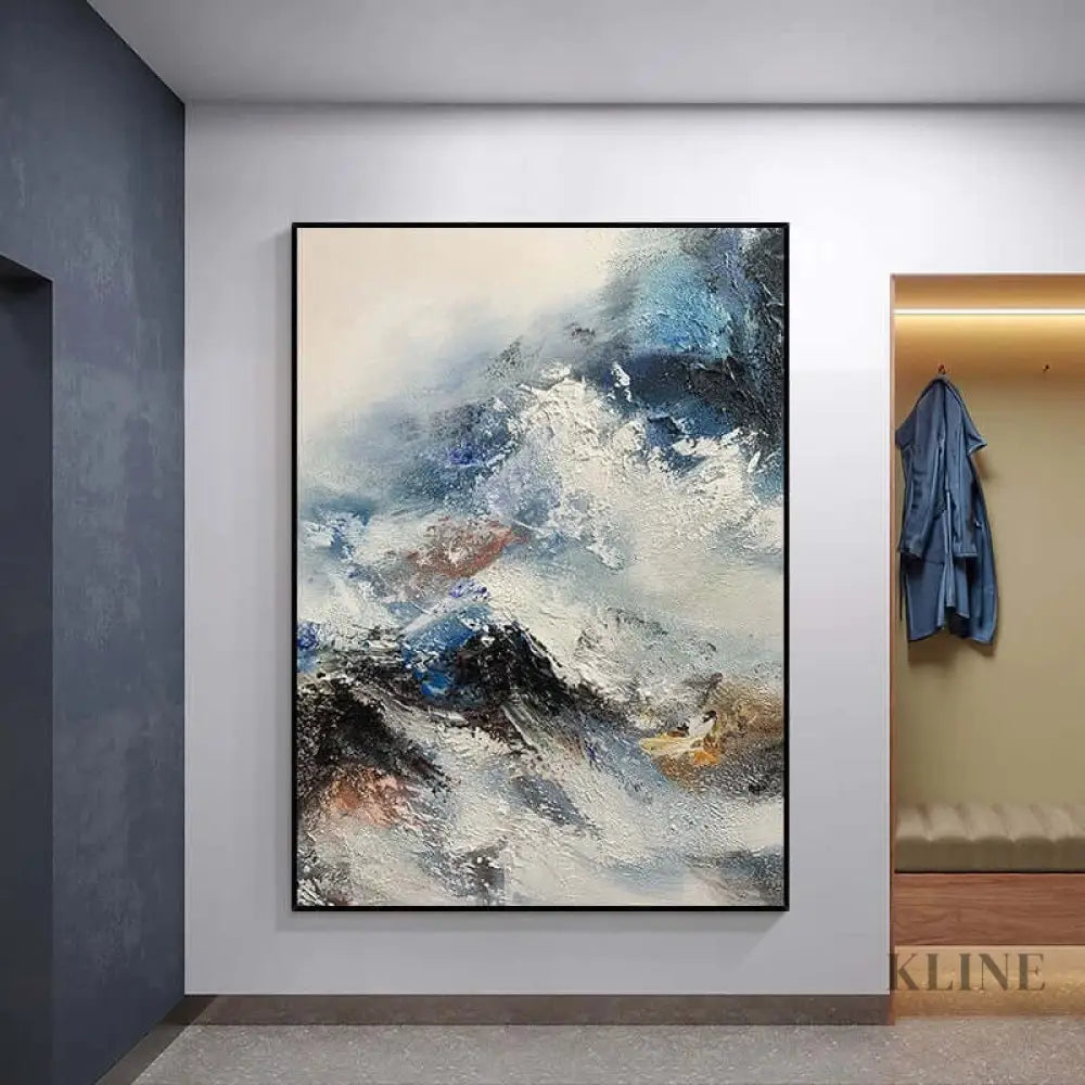 Luxurious Blue Mysterious Painting - Hand Painting