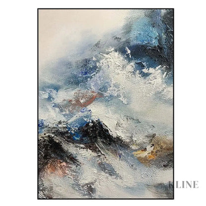 Luxurious Blue Mysterious Painting - Hand Painting