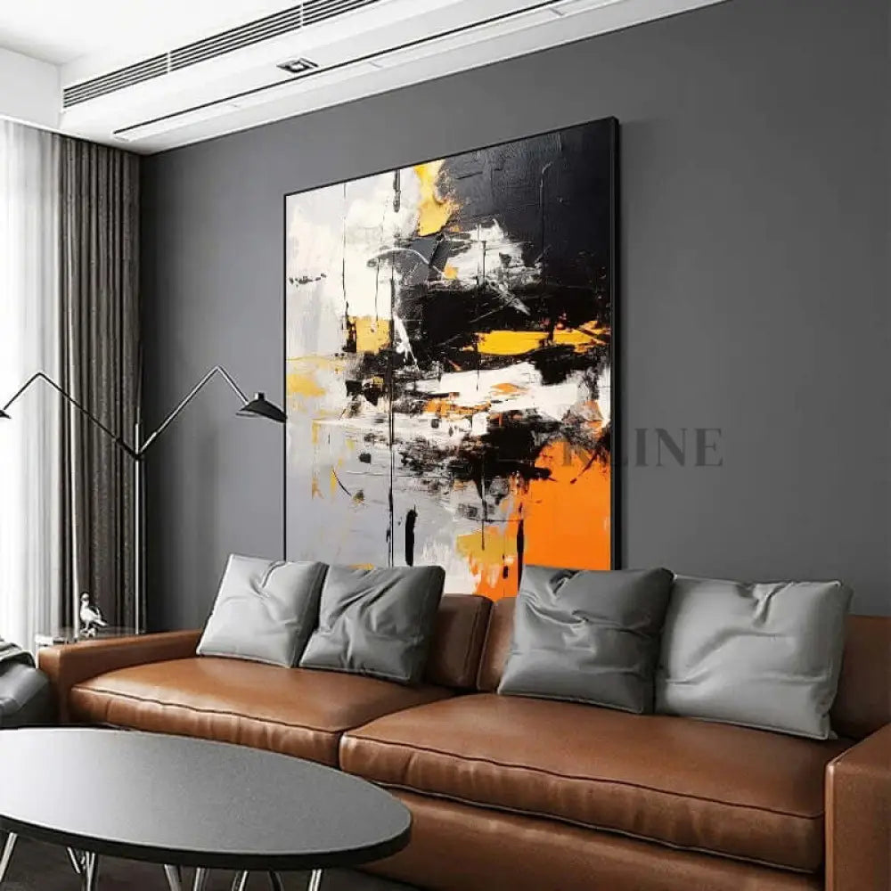 Luxury Orange - Hand Painting Canvas Wall Art