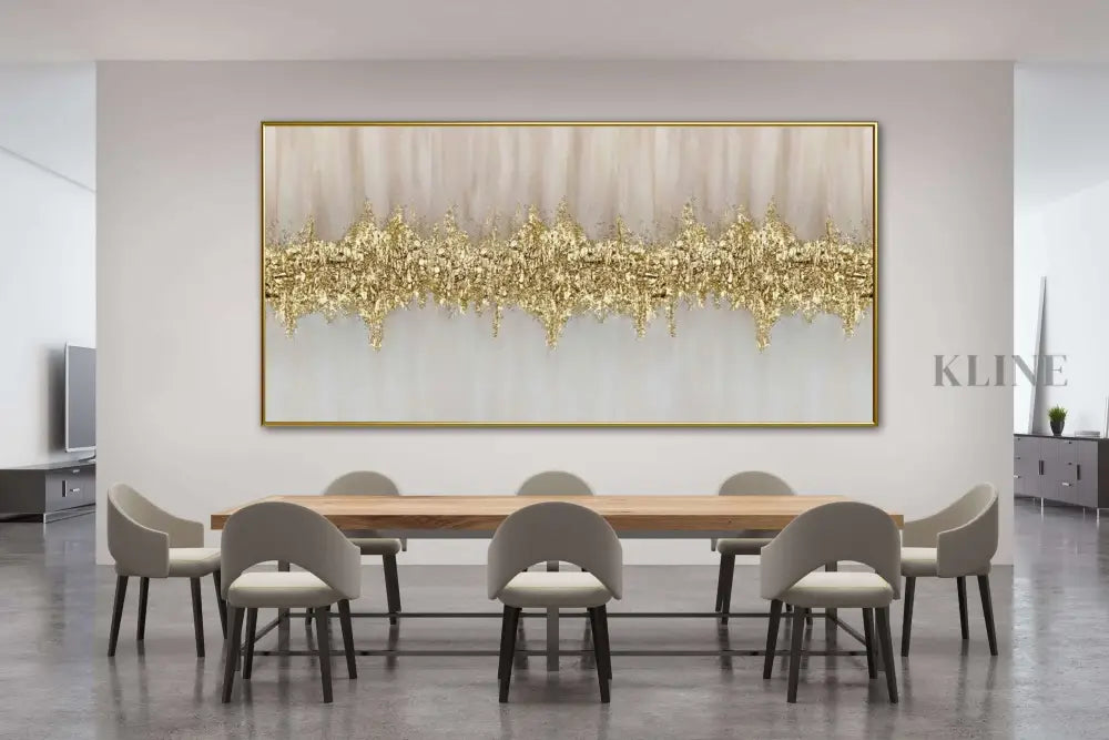 Majestic Beauty - Hand Painting Gold Wall Art