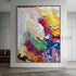 Hand-painted wall art in vibrant colors by Kline Collective®, transforming spaces with unique acrylic design.